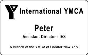 A Custom Printed Name Tag, Logo & personalization included, single color print. Magnetic avail. Credit card size only