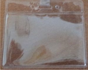 Name Badge Holder, Horizontal Top load clear vinyl 1840_5010