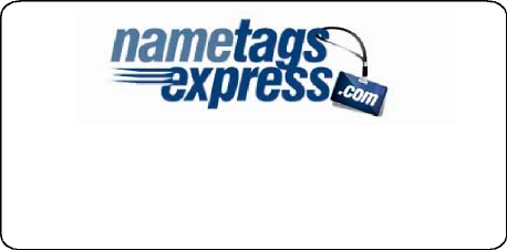 A Custom Printed Name Tag Printed With Your Logo (no personalization) Magnetic option avail.